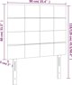 vidaXL Σετ 2 κεφαλαριών κρεβατιού, μπλε, 90x5x78/88 εκ, ύφασμα
