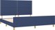 vidaXL Rama κρεβατιού με κεφαλάρι, μπλε, 180x200 cm, επενδυμένη με ύφασμα