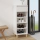 vidaXL Ντουλάπι παπουτσιών 40x36x105 cm, λευκό, από υλικό ξύλου