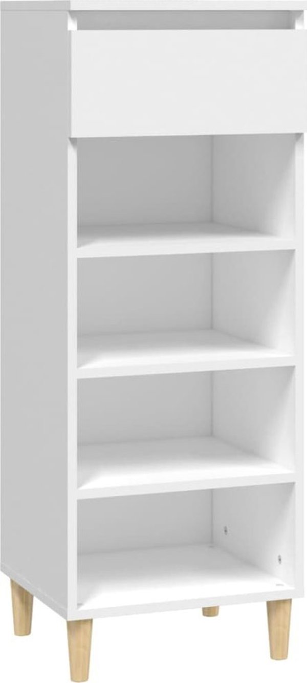 vidaXL Ντουλάπι παπουτσιών 40x36x105 cm, λευκό, από υλικό ξύλου