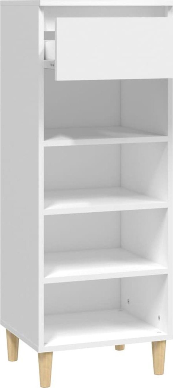 vidaXL Ντουλάπι παπουτσιών 40x36x105 cm, λευκό, από υλικό ξύλου