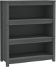 vidaXL Regal na ksiazki, szary, 80x35x97 cm, lite drewno sosnowe