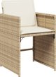 vidaXL Σετ 17 τεμαχίων εξωτερικών επίπλων με μαξιλάρια, μπεζ, πολυραττάν