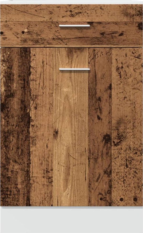 vidaXL Ντουλάπι με Συρτάρι, παλιό ξύλο, 50x46x81,5 εκ