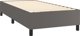 vidaXL Κρεβάτι Continental με Στρώμα, Γκρι, Δερματίνη, 80x200 cm