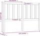 vidaXL Κεφαλάρι κρεβατιού, γκρι, 126x4x100 cm, μασίφ ξύλο πεύκου