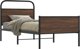 Κρεβάτι vidaXL 90x200 cm, Χρώμα Καφέ Δρυς, Χωρίς Στρώμα