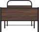 Κρεβάτι vidaXL 90x200 cm, Χρώμα Καφέ Δρυς, Χωρίς Στρώμα