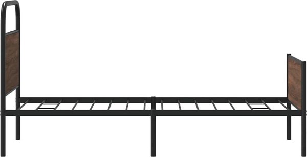 Κρεβάτι vidaXL 90x200 cm, Χρώμα Καφέ Δρυς, Χωρίς Στρώμα