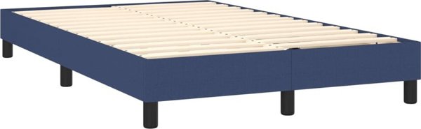 vidaXL Κρεβάτι κοντινεντάλ με στρώμα, μπλε, 120x200 εκ., ύφασμα