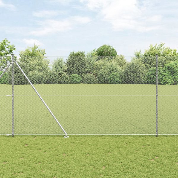 vidaXL Εξάγωνο Συρματόπλεγμα Περίφραξης 1.6x10m, Γαλβανισμένο Ατσάλι
