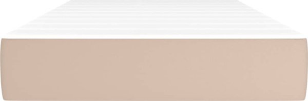 vidaXL Materac kieszeniowy cappuccino 80x200x20 cm τεχνητό δέρμα