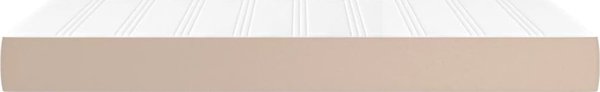 vidaXL Materac kieszeniowy cappuccino 80x200x20 cm τεχνητό δέρμα