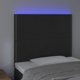 vidaXL Κεφαλάρι Κρεβατιού με LED, μαύρο, 100x5x118/128 cm, βελούδο