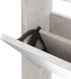 vidaXL vidaXL Szafka na buty, lustro i 3 szuflady, szary beton, 63x17x102,5cm