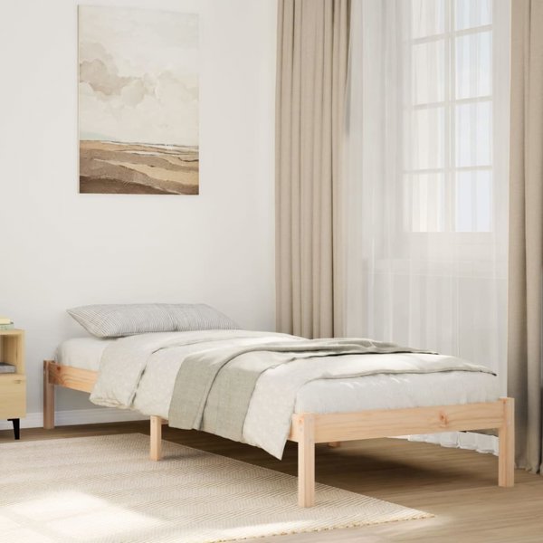 vidaXL Dluzsze lozko bez materaca, 80x210 cm, lite drewno sosnowe
