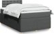 vidaXL Κρεβάτι Continental με στρώμα, σκούρο γκρι ύφασμα 120x200 εκ.