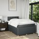 vidaXL Κρεβάτι Continental με στρώμα, σκούρο γκρι ύφασμα 120x200 εκ.