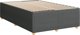vidaXL Κρεβάτι Continental με στρώμα, σκούρο γκρι ύφασμα 120x200 εκ.