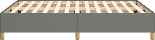 vidaXL Κρεβατοκάμαρα με σκελετό, σκούρο γκρι, 140x190 cm, επενδεδυμένη με ύφασμα
