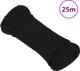 vidaXL vidaXL Linka robocza, czarna, 3 mm, 25 m, poliester