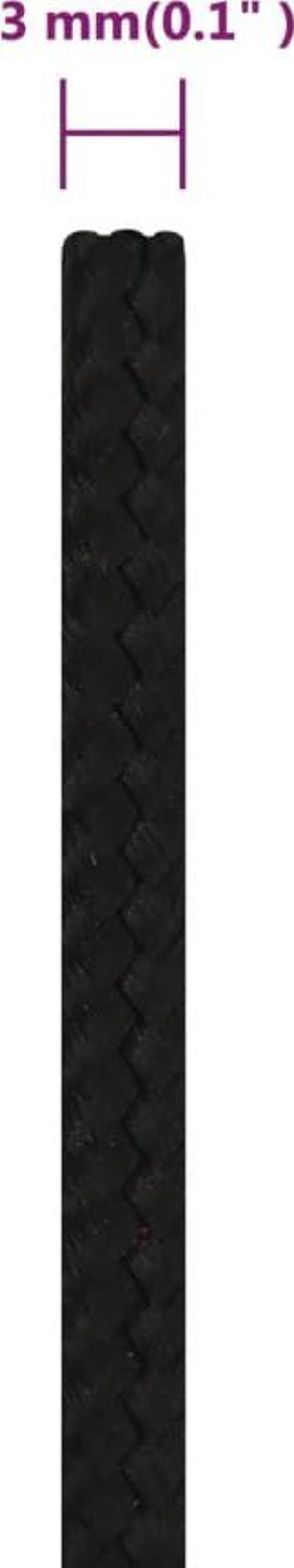 vidaXL vidaXL Linka robocza, czarna, 3 mm, 25 m, poliester