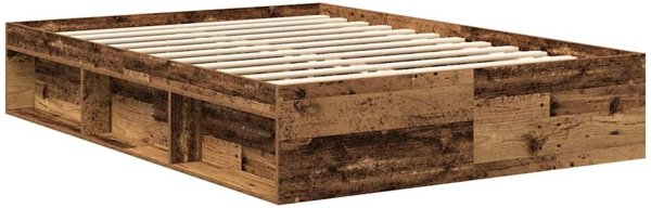vidaXL Βάση Κρεβατιού από Παλαιωμένο Ξύλο 120x200cm, Χωρίς Στρώμα