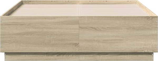 vidaXL Κορνίζα κρεβατιού, δρυς Sonoma, 135x190 εκ., υλικό ξυλοειδές