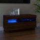 vidaXL Έπιπλο TV με φωτισμό LED, καφέ δρυς, 80x35x40 εκ