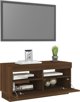 vidaXL Έπιπλο TV με φωτισμό LED, καφέ δρυς, 80x35x40 εκ