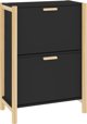 vidaXL Ντουλάπι για παπούτσια, μαύρο, 57,5x33x80 cm, σύνθετο ξύλο