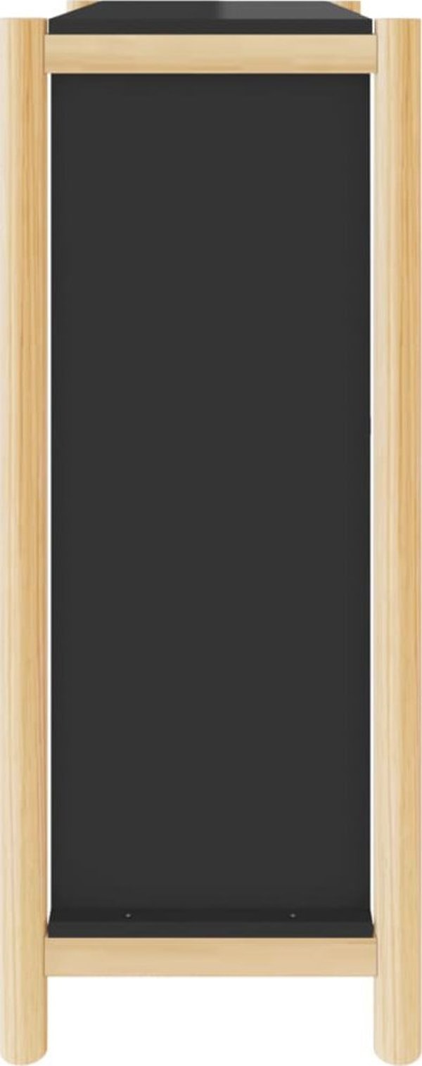 vidaXL Ντουλάπι για παπούτσια, μαύρο, 57,5x33x80 cm, σύνθετο ξύλο