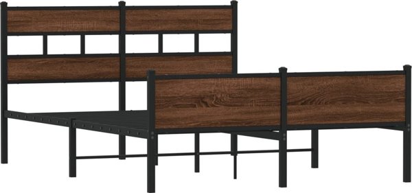 vidaXL Κρεβάτι χωρίς στρώμα, καφέ βελανιδιά, 150x200 εκ.