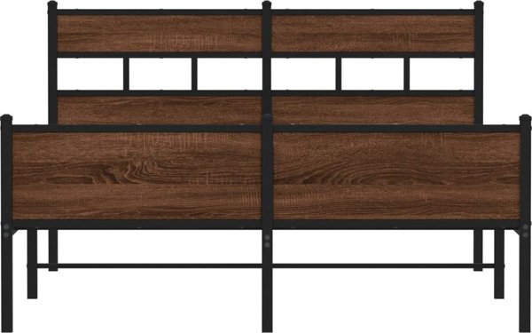 vidaXL Κρεβάτι χωρίς στρώμα, καφέ βελανιδιά, 150x200 εκ.