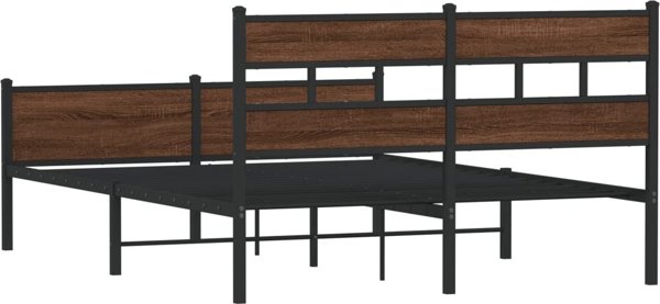 vidaXL Κρεβάτι χωρίς στρώμα, καφέ βελανιδιά, 150x200 εκ.