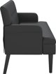 vidaXL πάγκος με πλάτη, μαύρος, 112x65,5x75 εκ., συνθετικό δέρμα