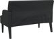 vidaXL πάγκος με πλάτη, μαύρος, 112x65,5x75 εκ., συνθετικό δέρμα