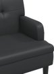 vidaXL πάγκος με πλάτη, μαύρος, 112x65,5x75 εκ., συνθετικό δέρμα