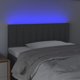 vidaXL Κεφαλάρι για κρεβάτι με LED, σκούρο γκρι, 90x5x78/88 cm, ύφασμα