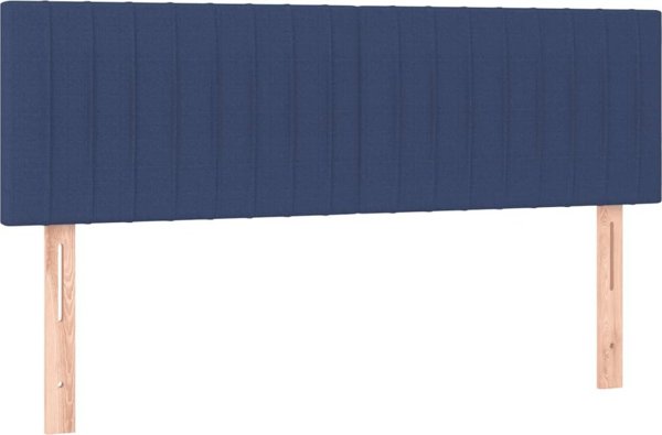 vidaXL Λουτζκο κοντινεντάλ με στρώμα, μπλε 140x200 εκ, ύφασμα