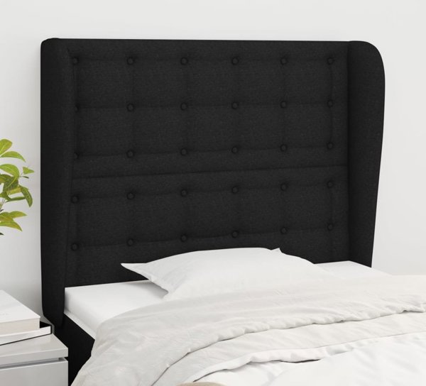 vidaXL Κεφαλάρι uszak μαύρο 83x23x118/128 cm ύφασμα