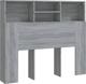 vidaXL Κεφαλάρι κρεβατιού με ράφια γκρι-καφέ Sonoma 120x19x103,5 cm