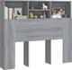 vidaXL Κεφαλάρι κρεβατιού με ράφια γκρι-καφέ Sonoma 120x19x103,5 cm