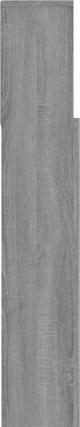 vidaXL Κεφαλάρι κρεβατιού με ράφια γκρι-καφέ Sonoma 120x19x103,5 cm
