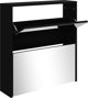 vidaXL vidaXL Szafka na buty z lustrem i 2 szufladami, czarna, 63x17x67 cm