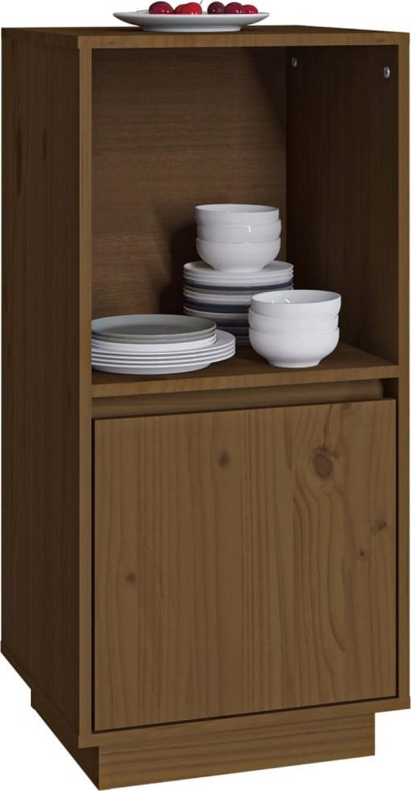 vidaXL Szakka miodowy braz 38x35x80 cm lite drewno sosnowe