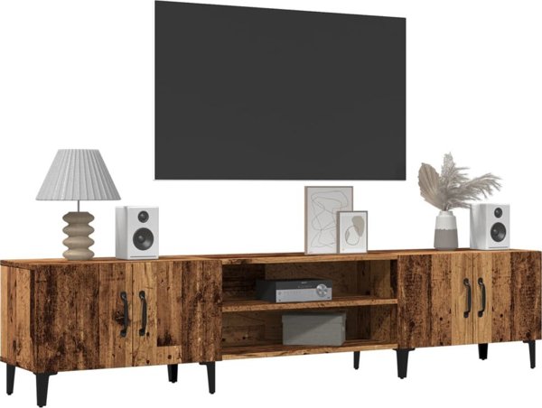 vidaXL Έπιπλο TV, παλιό ξύλο, 180x31,5x40 cm, ξυλώδες υλικό