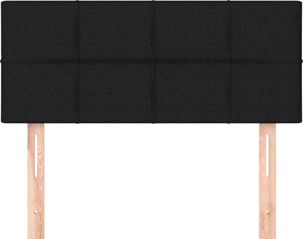 vidaXL Κεφαλάρι για κρεβάτι, μαύρο, 100x5x78/88 cm, ύφασμα