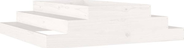 vidaXL Donica λευκή 110x110x27 cm από οξυά ξύλο