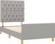 vidaXL Rama κρεβατιού με προσκέφαλο, γκρι, 80x200 cm, υφασμάτινη επένδυση